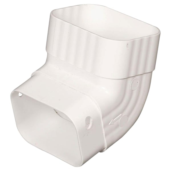 Amerimax Home Products Amerimax 4.25 in. H X 3.25 in. W X 4.25 in. L White Vinyl K Gutter Elbow M0627 - main